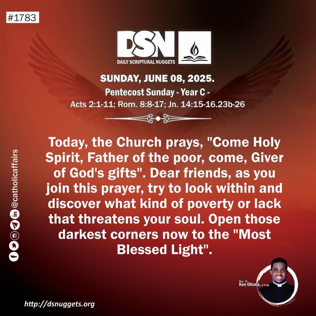 June 8 — Pentecost Sunday: Come, Holy Spirit