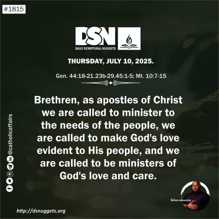 Our Mission as Apostles of Christ – DSN Reflection for Thursday, July 10, 2025